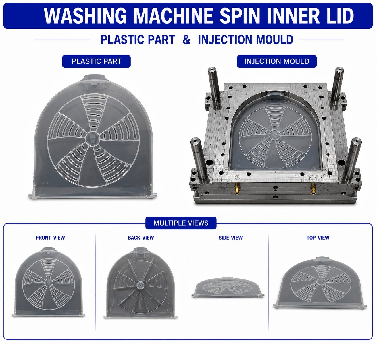 Washing Machine Plastic Spin Inner Lid